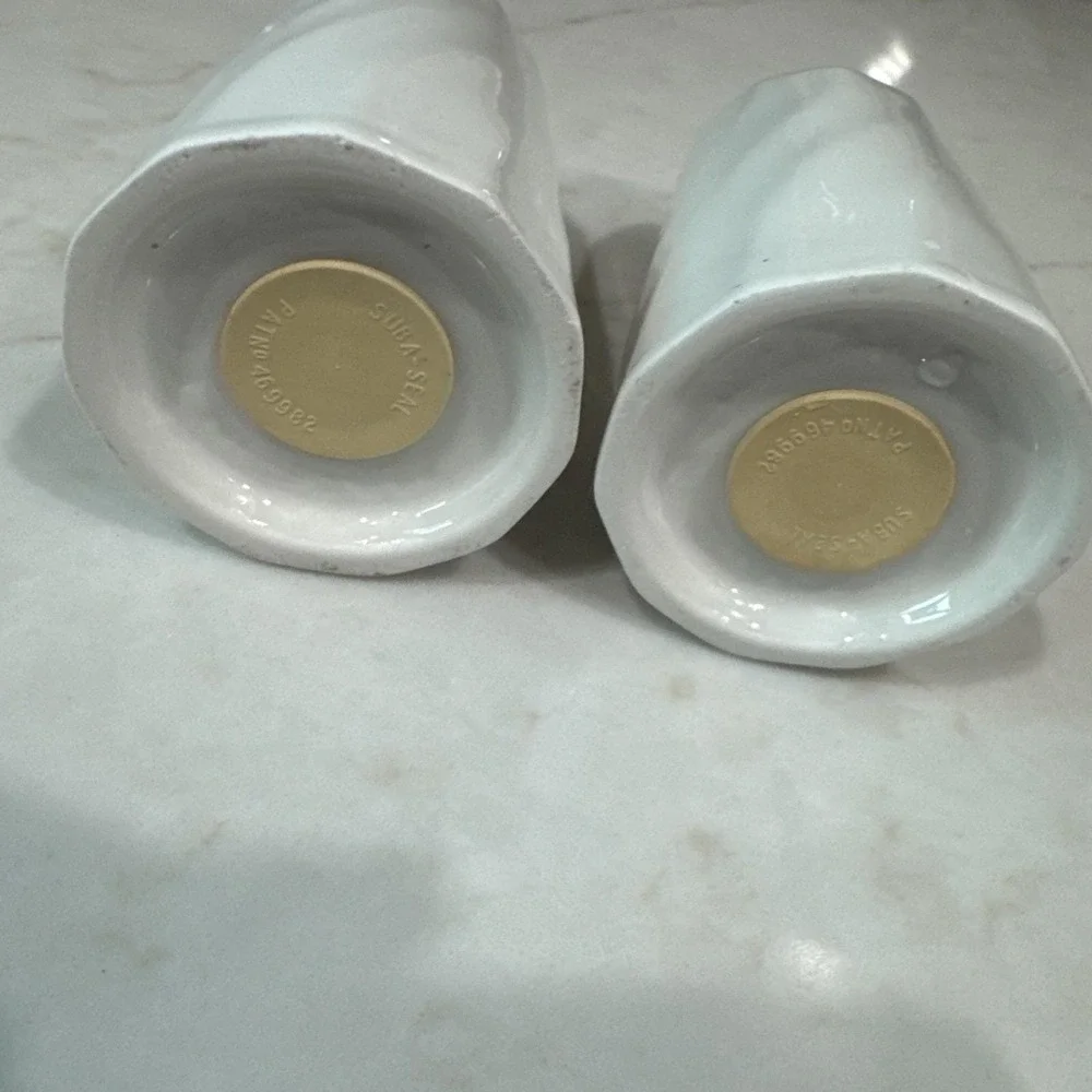 Johnson Brothers Regency White Ironstone Salt Pepper Shakers Made In England